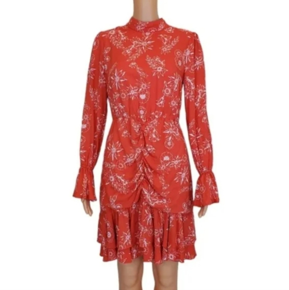 Lost In Lunar long sleeve floral print dress
